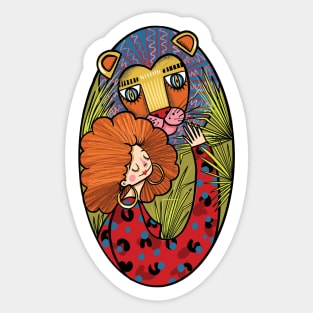 Leo Zodiac Sign: Encounter in Eden Sticker